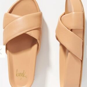 Beek Rhea Platform Handmade Slides Tab Womens 7 $260 NWOT- read